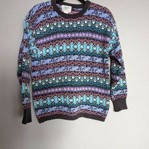 Vintage Brass Plum Nordstrom Womens Multicolor 90's Pullover Sweater Size Large